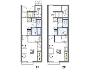 レオパレス北野屋敷の物件間取画像